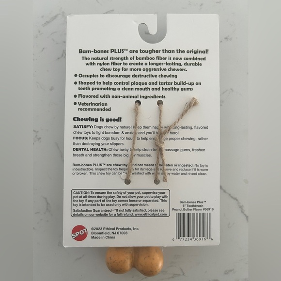 Spot Bam-bones Plus Chew Toy for Dogs - Peanut Butter Flavor- NWT - Picture 2 of 4